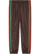 Gucci Loose Jogging Pant With Gg Star Print - Brown