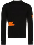 Helen Lawrence Fine Gauge Knit Merino Elastic Panel Sweater - Black