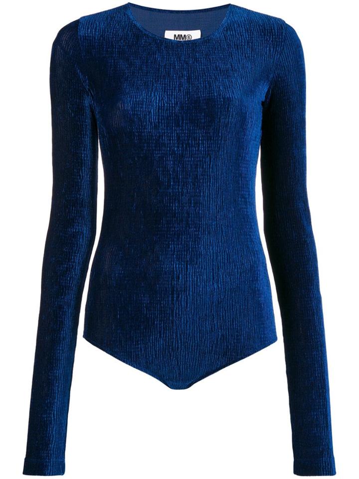 Mm6 Maison Margiela Long Sleeve Body - Blue