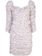 Nicholas Floral Print Fitted Dress - White
