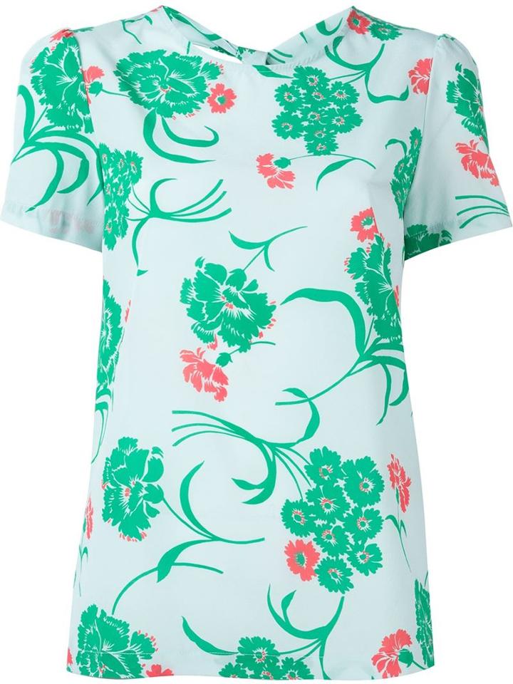 P.a.r.o.s.h. 'susan' T-shirt, Women's, Size: Small, Green, Silk/spandex/elastane