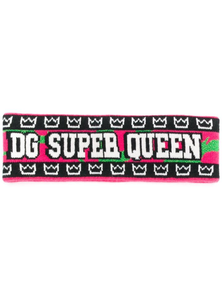 Dolce & Gabbana Logo Print Headband - Pink