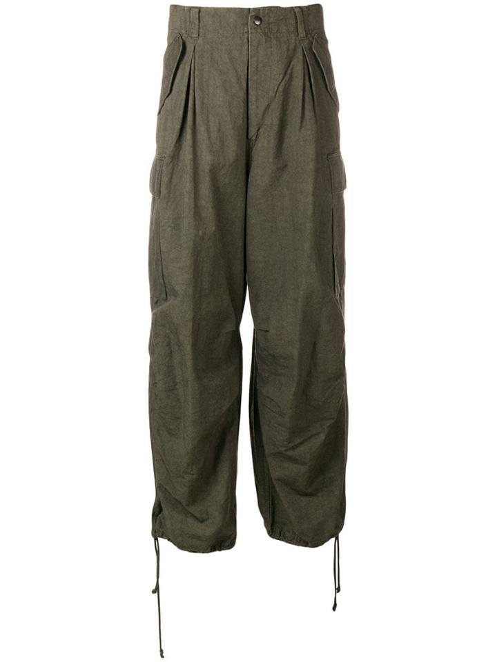 Yohji Yamamoto Loose Fit Trousers - Green