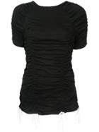 Cinq A Sept Drawstring Ruched Top - Black