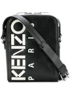 Kenzo Logo Print Shoulder Bag - Black