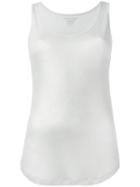 Majestic Filatures Metallic Effect Tank, Women's, Size: I, White, Viscose/spandex/elastane