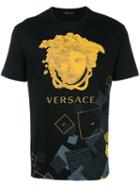 Versace Medusa T-shirt, Men's, Size: Medium, Black, Cotton