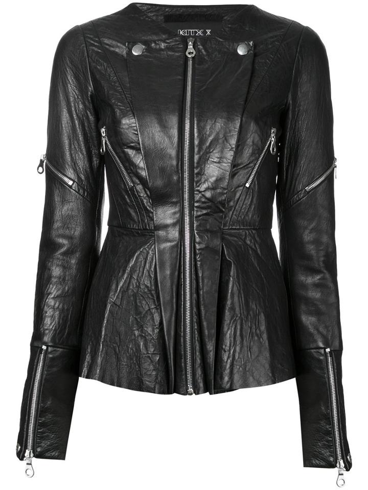 Kitx Flower Jacket, Women's, Size: 12, Black, Leather