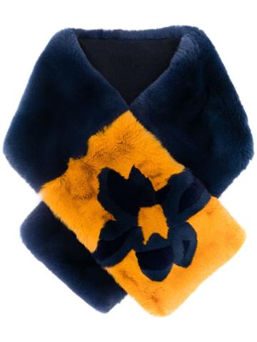 N.peal Flower Scarf - Blue