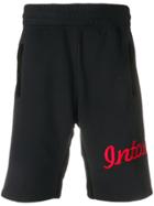 Intoxicated Logo Embroidered Track Shorts - Black