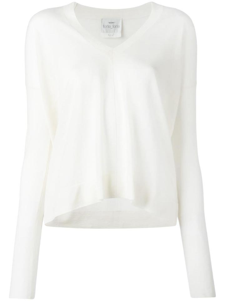 Forte Forte V-neck Knitted Blouse, Women's, Size: I, Nude/neutrals, Cashmere