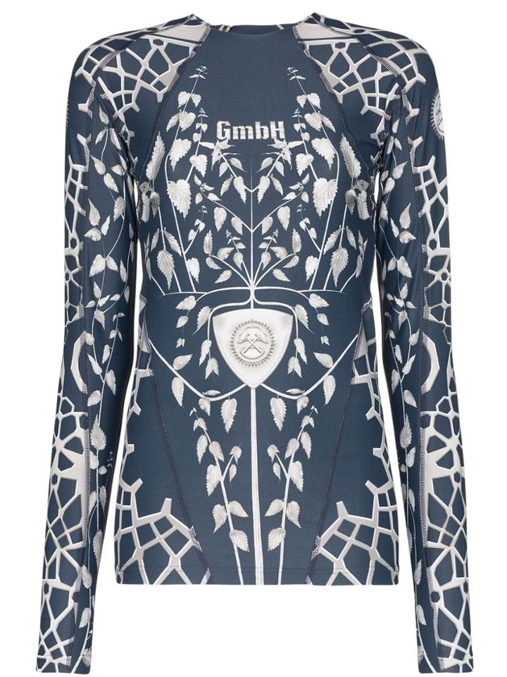 Gmbh Printed Logo Detail Top - Blue