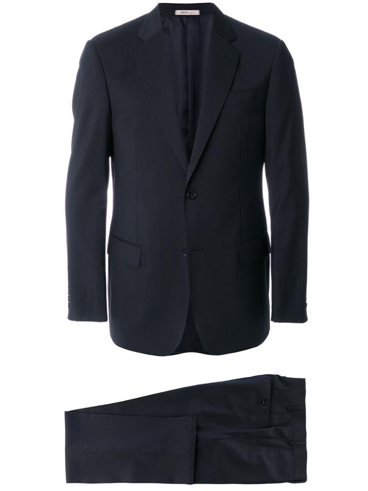 Armani Collezioni Notched Lapel Two-piece Suit - Blue