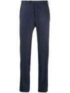 Canali Slim Fit Wool Trousers - Blue