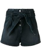Iro Bow Denim Shorts - Blue