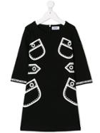 Moschino Kids Teen Trompe-l'oeil Print Dress - Black