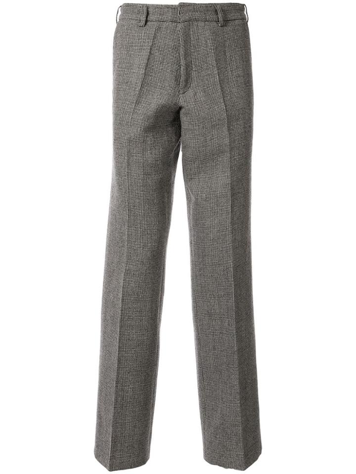 Ernest W. Baker Houndstooth Straight-leg Trousers - Grey