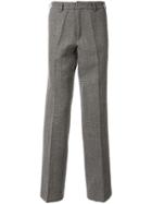 Ernest W. Baker Houndstooth Straight-leg Trousers - Grey