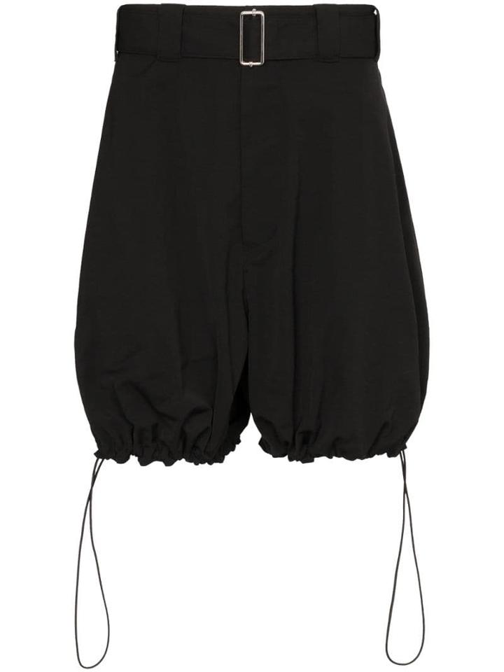 Jw Anderson Drawstring-hem Voluminous Shorts - Black