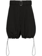 Jw Anderson Drawstring-hem Voluminous Shorts - Black