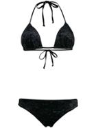 Rrd Velvet Knit Bikini Set - Blue