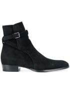 Saint Laurent Signature Wyatt 30 Jodhpur Boots - Black