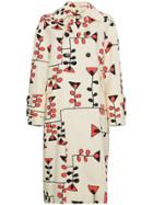 Marni Drawing Print Coat - Nude & Neutrals