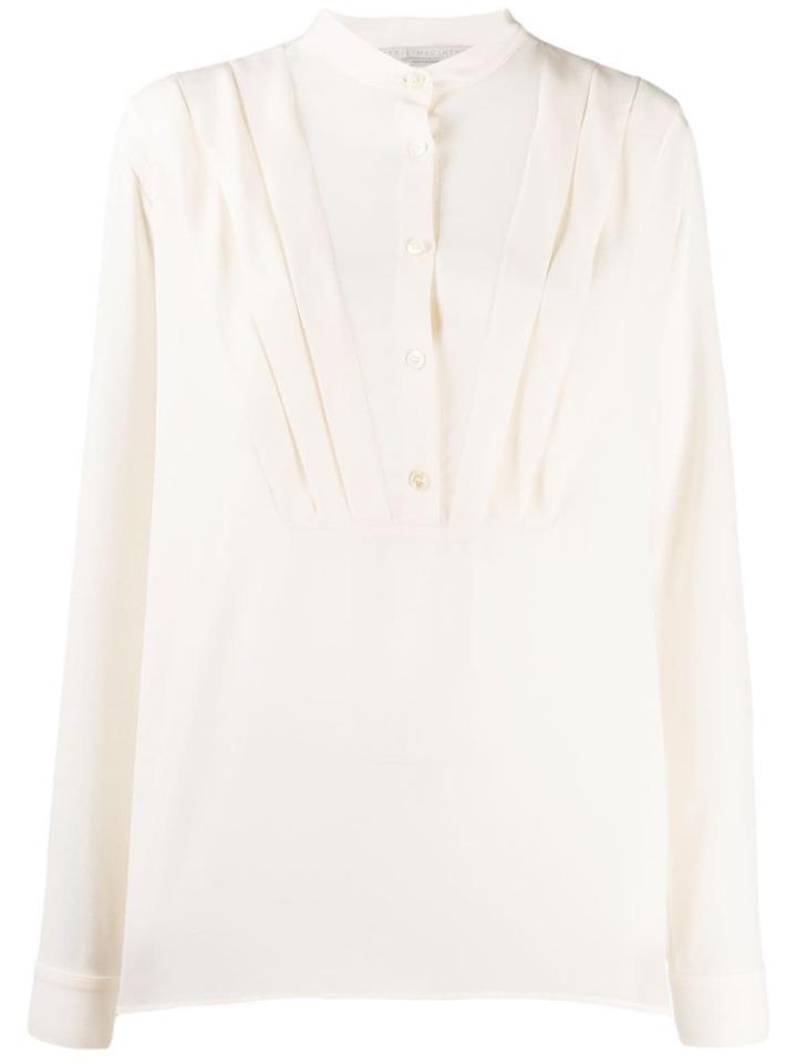 Stella Mccartney Tuck-detail Long-sleeve Blouse - White