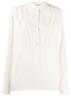 Stella Mccartney Tuck-detail Long-sleeve Blouse - White