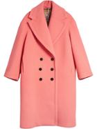 Burberry Double-faced Wool Cashmere Cocoon Coat - Pink & Purple