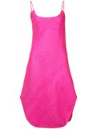 Maiyet - Curve Hem Dress - Women - Silk/cotton - 0, Pink/purple, Silk/cotton