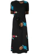 Undercover Planets Pattern Dress - Black