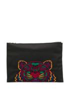 Kenzo Tiger Embroidery Clutch - Black