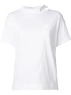 Sacai Belted Collar Pocket T-shirt, Women's, Size: 2, White, Cotton