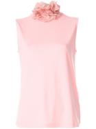 Lardini Floral-collar Vest Top - Pink & Purple