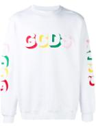 Gcds Logo Sweatshirt, Men's, Size: Medium, White, Cotton