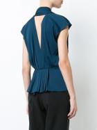 Tome Pleated Blouse - Blue