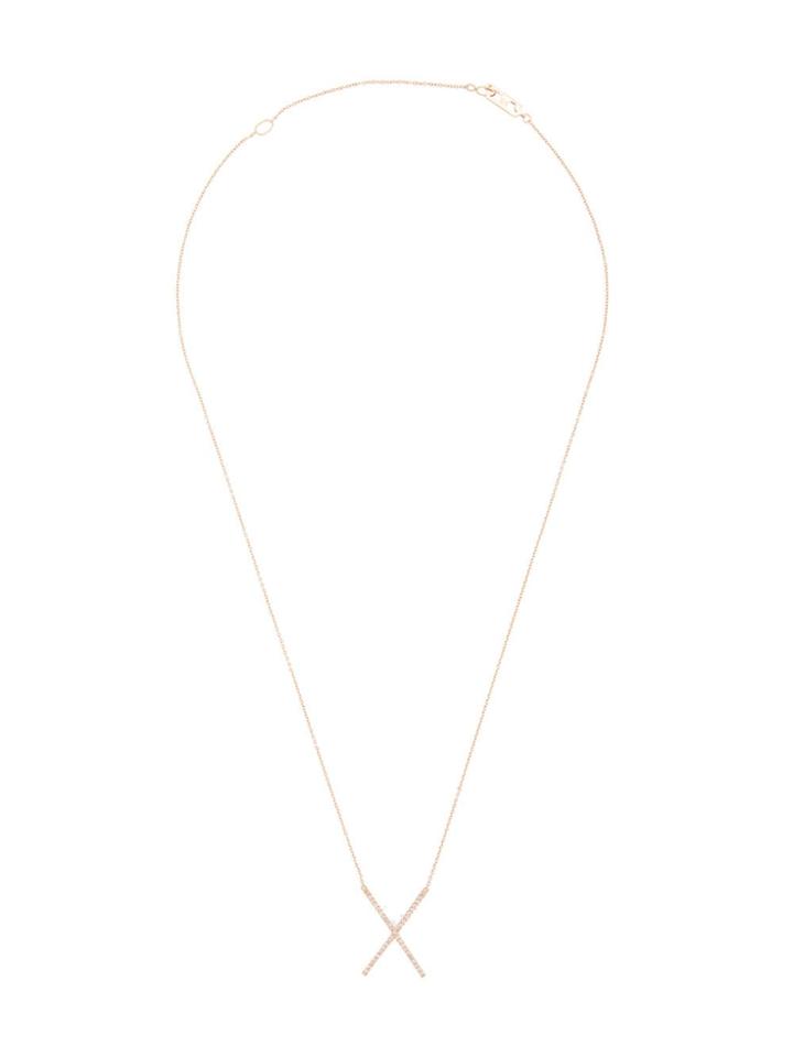 Eva Fehren Diamante X Pendant Necklace - Metallic