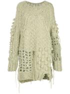 Mm6 Maison Margiela Bobble Crochet Knit Jumper - Green