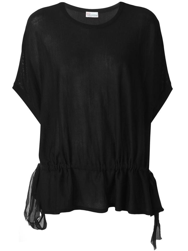 Red Valentino Drawstring Fine Knit Blouse