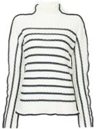 Sies Marjan Knit Striped Turtleneck Jumper - White