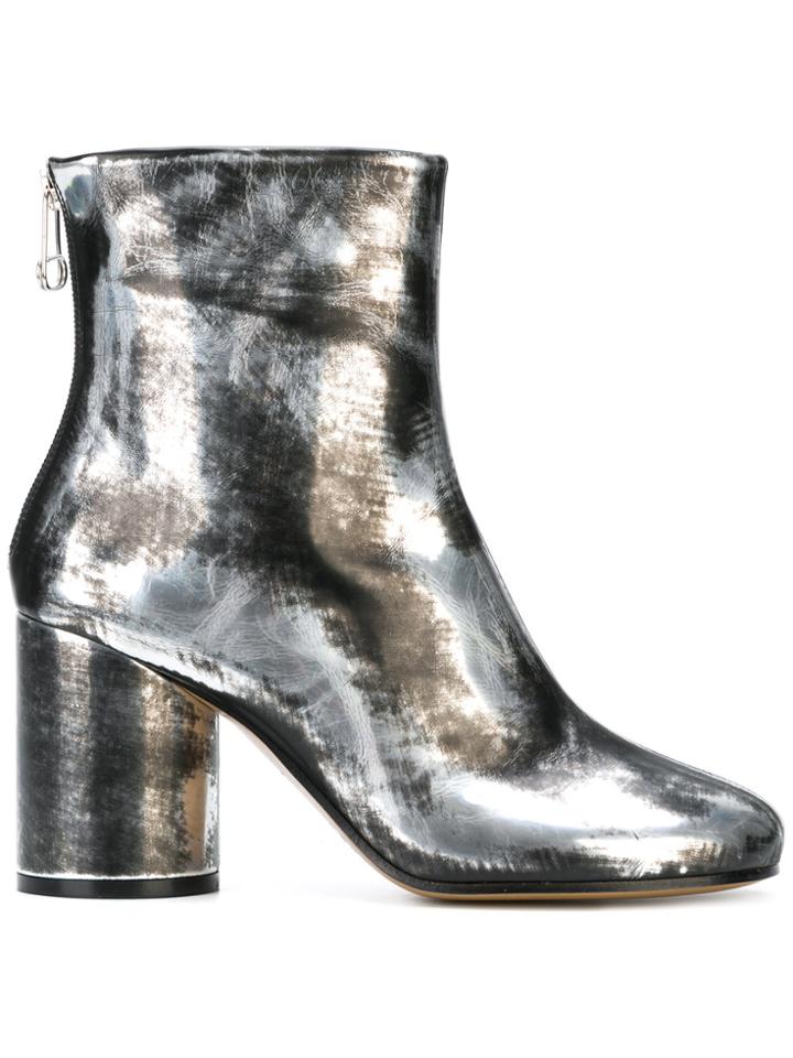 Maison Margiela Metallic Oil Slick Effect Socks Boots