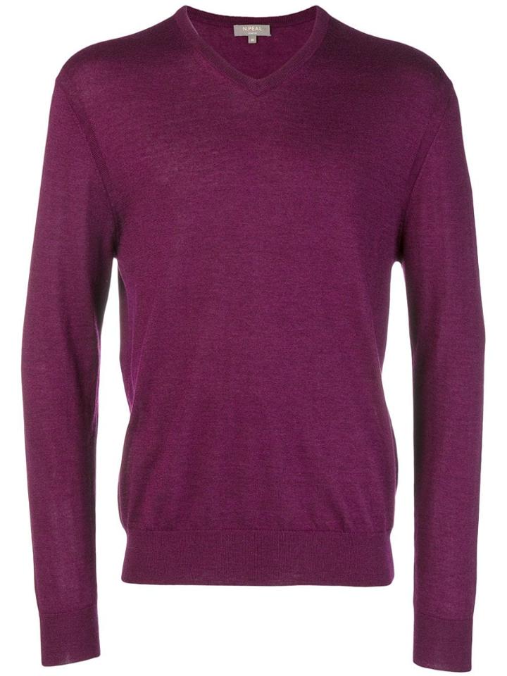 N.peal Cashmere V-neck Jumper - Pink