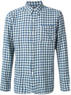 Rrl Checked Shirt, Men's, Size: Medium, Blue, Cotton/linen/flax