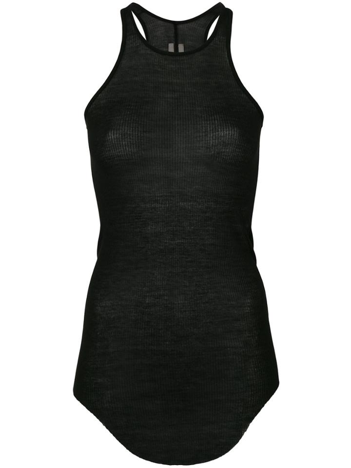 Rick Owens Long Ribbed Top - Black