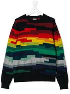Paul Smith Junior Teen Graphic Patterned Jumper - Blue