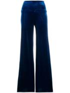 Norma Kamali Wide-leg Flared Trousers - Blue