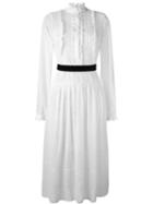 Perseverance London 'victoriana' Chiffon Dress, Women's, Size: 6, White, Cotton/nylon/polyester