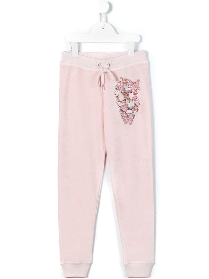 Philipp Plein Kids 'flying Lily' Track Pants, Girl's, Size: 10 Yrs, Pink/purple