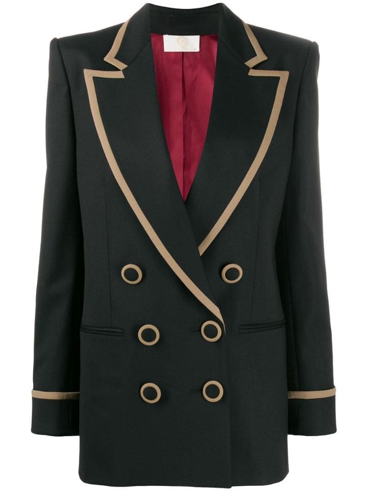 Sara Battaglia Double Breasted Blazer - Black